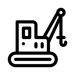 crane line icon