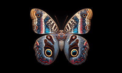 Fototapeta premium Butterly on black background