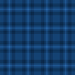 Shape check texture vector, sea tartan pattern textile. Thread background fabric seamless plaid in blue and cyan colors.