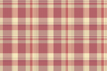 Seamless vector texture of check background tartan with a plaid fabric textile pattern.