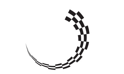 Racing flag graphic design element template vector illustration. isolated on white background. EPS 10