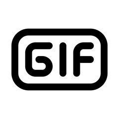 gif animation sign line icon 