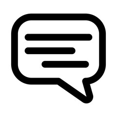 message chat line icon 