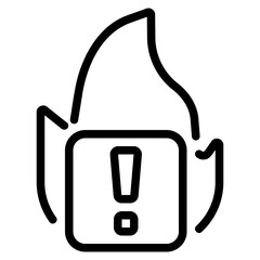 Hot topic con symbol sign from modern Customer Feedback collection in  dashline syle for mobile concept and web apps design. Business and customer related  icons.