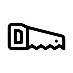 hand saw line icon