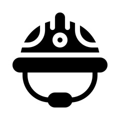 helmet glyph icon