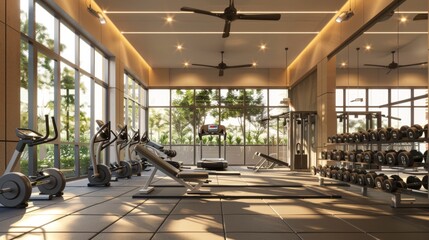 The modern fitness facility