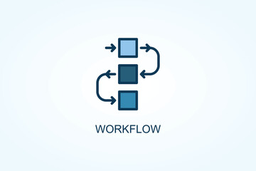 Workflow vector  or logo sign symbol illustration
