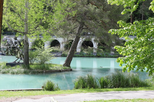 Le parc de la Schappe, parc public, ville de Brian&ccedil;on, d&eacute;partement des Hautes Alpes, France