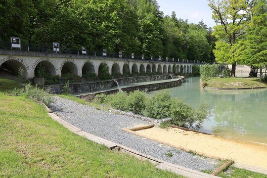 Le parc de la Schappe, parc public, ville de Brian&ccedil;on, d&eacute;partement des Hautes Alpes, France