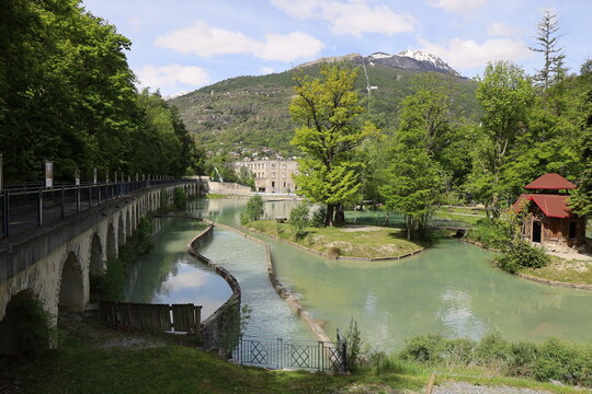 Le parc de la Schappe, parc public, ville de Brian&ccedil;on, d&eacute;partement des Hautes Alpes, France