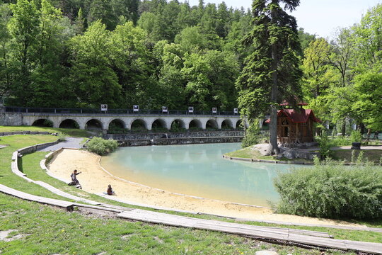 Le parc de la Schappe, parc public, ville de Brian&ccedil;on, d&eacute;partement des Hautes Alpes, France