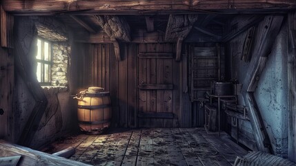 Old wooden chamber