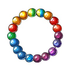 Obraz premium Bracelets with rainbow beads, LGBTQIA pride
