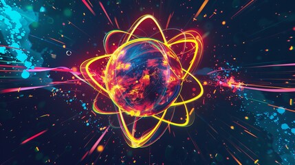 Atom graphic background