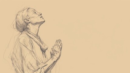 Naklejka premium Psalms 43 Biblical Illustration: Vindication, Guidance, Light, Truth - Beige Background with Copyspace for Inspirational Use