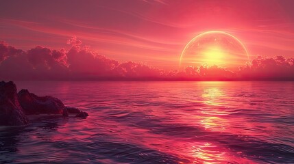 A beautiful gradient background transitioning from deep orange to soft pink.