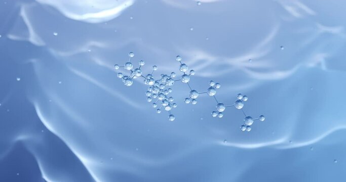 Prostaglandin E1 rotating molecular structure, 3d model of molecule, alprostadil, looped video