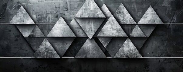 Abstract Grey Triangle Pattern