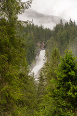 Krimml waterfalls in the austrian area called Salzburger Land