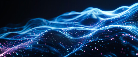 Digital background ideal for technology, plexus waves, big data waves, network concept