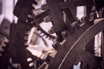 Ancient  clockwork  mechanism and gears