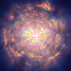 Fototapeta premium fire ball explosion in space