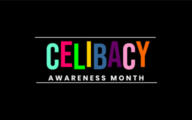Celibacy Awareness Month Holiday Concept Vector