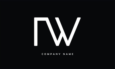 Obraz premium TW, WT, T, W Abstract Letters Logo Monogram