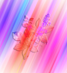 Obraz premium abstract background with flowers