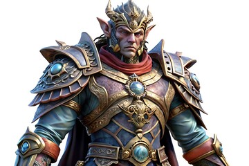 Fototapeta premium 3d Illustration Of Fantasy Game Villain character, 3D Villain Character, 3d Gaming Character, Fantasy Game Main Villain Character 