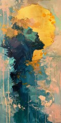 Portrait of Jesus, bible art, Christian art, AI generated