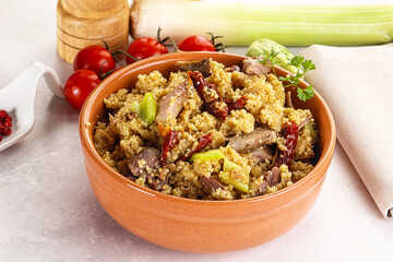 Bulgur with lamb and vegetables