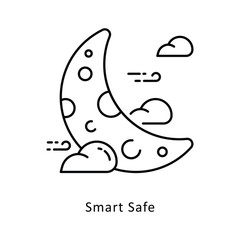 Smart Safe vector filled outline icon style illustration. Symbol on White background EPS 10 File