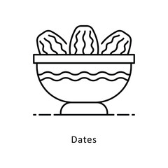 Dates vector filled outline icon style illustration. Symbol on White background EPS 10 File