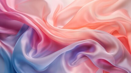 Obraz premium Soft, colorful silk fabric with flowing abstract folds