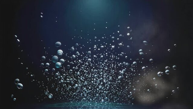 Water Bubbles contain carbon dioxide and float upwards. Green Screen loop animation. soda bubbles, Ocean, Water, sea, aqua, soap, liquid, underwater, drops, drink, splashes, fizz, water drops
