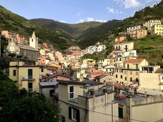 view of Riomaggiore, cinque terre, italy