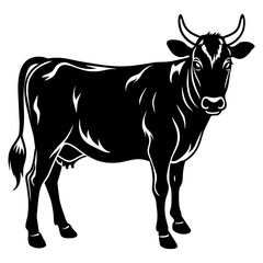 cow black silhouette
