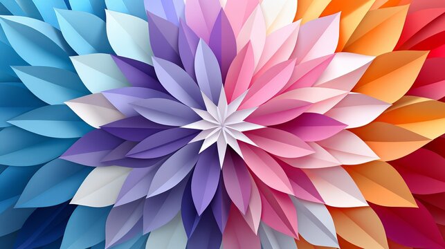 Intricate geometric patterns intertwining in a kaleidoscope of colors, creating a mesmerizing visual spectacle. Painting Illustration style, Minimal and Simple,