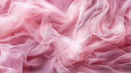 Fototapeta premium Soft Light Tulle Fabric Photographed. Elegant and Fabric with Delicate Textures