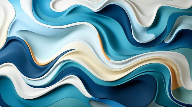 Fluid lines and curves intertwining to form organic shapes, blurring the line between nature and abstraction. Painting Illustration style, Minimal and Simple,