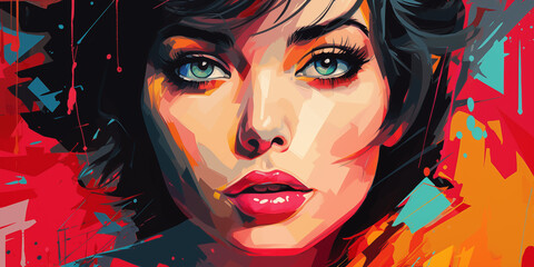 Dripping Paint Female Artwork
