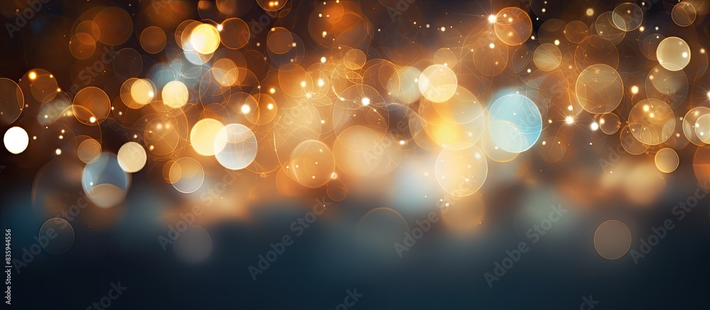 Aufkleber Circle bokeh image for background. Creative banner. Copyspace image