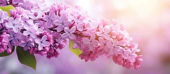 lilac flowers. Creative banner. Copyspace image