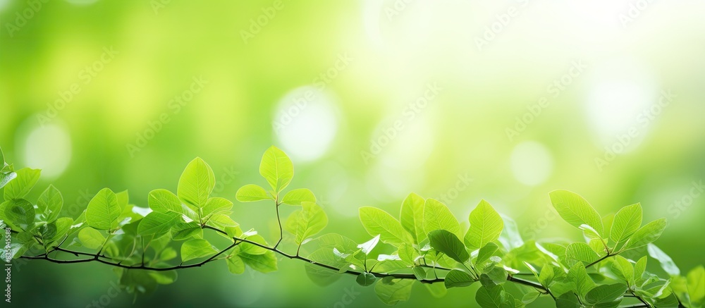 Aufkleber sunny abstract green nature background selective focus. creative banner. copyspace image