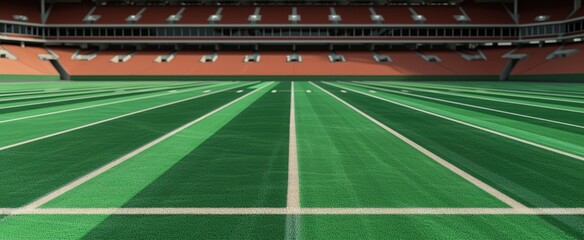 Obraz premium Soccer field in football stadium with line grass pattern. 
