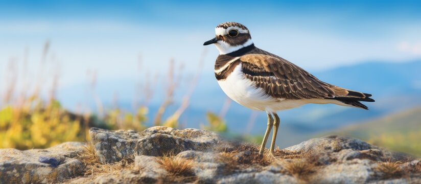 Killdeer. Creative banner. Copyspace image