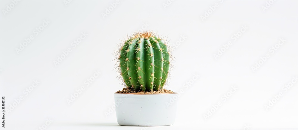 Poster cactus without thorns. creative banner. copyspace image