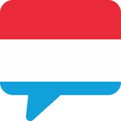 Obraz premium Chat icon of Luxembourg flag